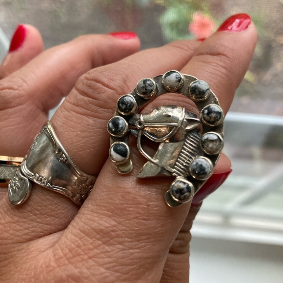 Artisan Jewelry - White Buffalo Turquoise Ring